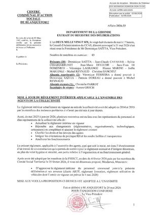 2026 33 Maj Du Ri Applicable à L'ensemble Des Agents De La Collectivité