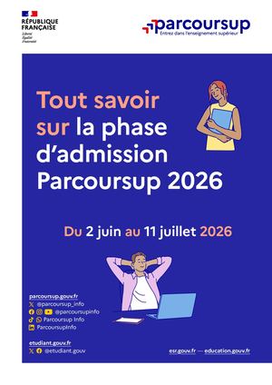 Livret Phase Admission Parcoursup 2026