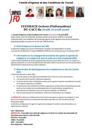 Feedback CACT 16 04 2026
