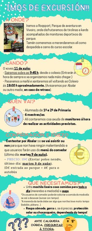 Excursión a Viveiro ao parque de aventuras