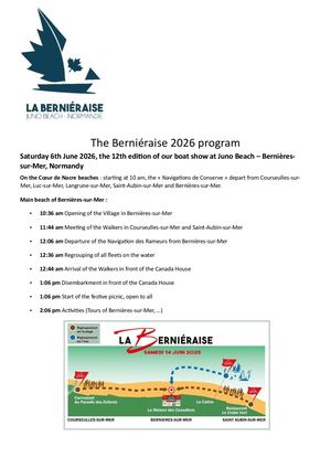 The Berniéraise 2026 Program