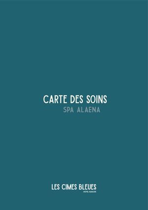 Carte Spa Alena - Les Cimes Bleues La Baule