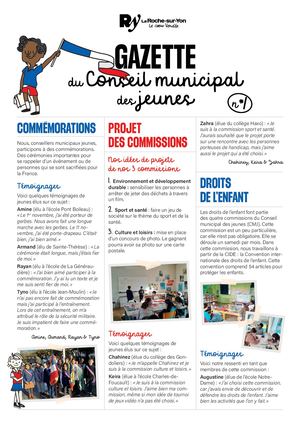 Gazette du Conseil municipal des jeunes # 1