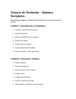 Nivelacion Quimica