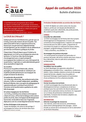 Appel De Cotisation 2026 Caue34