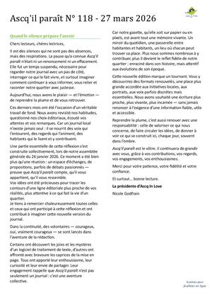 Ascq'il paraît N° 118 - 27 Mars 2026