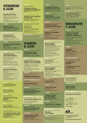 Programme Festival Les Naturelles De Montbard 2026
