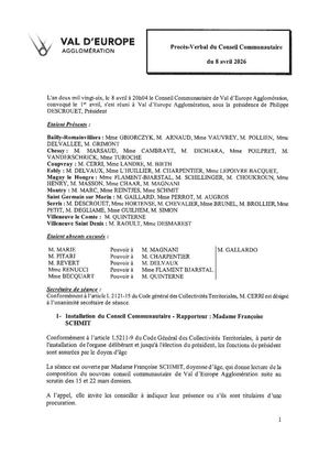 08/04/2026 - Procès-verbal