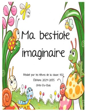 Ma bestiole imaginaire