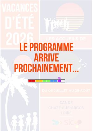 Plaquette ALSH Candé, Chazé et Loiré été 2026