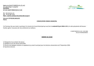 Convocation Conseil 05 06 2026