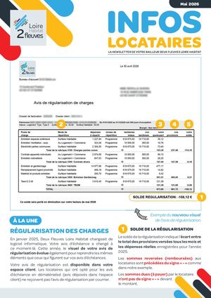 Infos Locataires - Régularisation des charges 2025