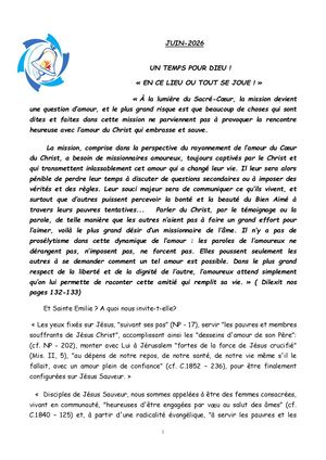Un Temps Pour Dieu Juin 2026