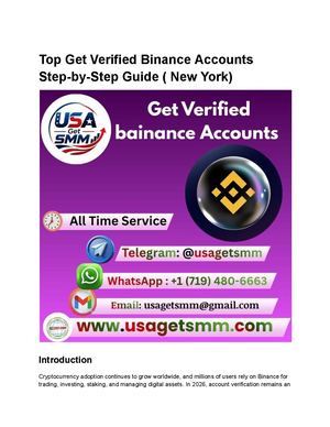 Top Get Verified Binance Accounts Step By Step Guide ( New York)
