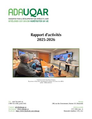 Rapport d'activités 2025-2026