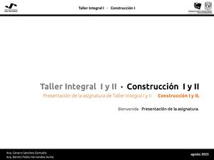 Ta In Cons 00aa Construccion I Presentacion Del Curso