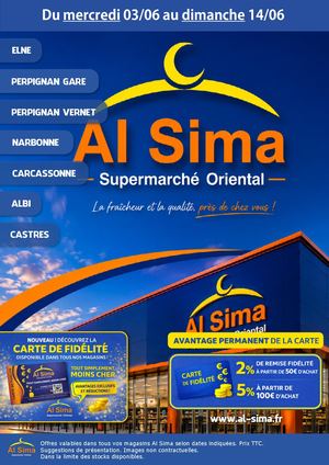Catalogue Al Sima du 3 au 14 juin 2026