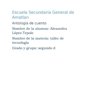 Antologia Del Cuento