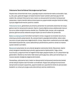 Yıldızname Tarot Ile Ruhsal Yolculuğunuza Işık Tutun