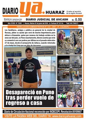 2026 06 02 Diario Ya Huaraz
