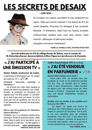 Journal Les Secrets De Desaix V1