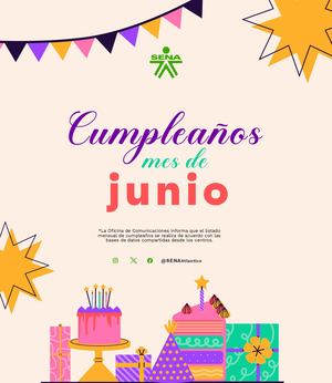 Cumpleaños mes de junio 2026