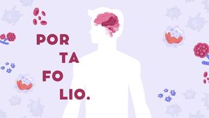 Presentación Funciones Del Cuerpo Humano Orgánico Ilustrado Morado Y Rosa Pastel