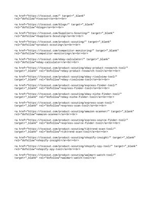 Tsscout Links