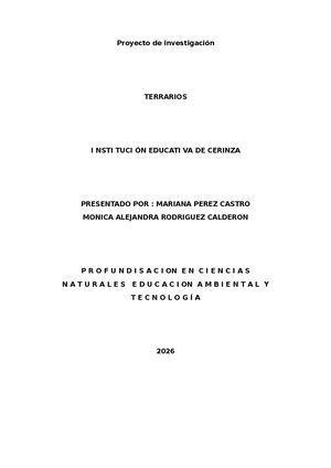 Propuesta De Proyecto Terrarios