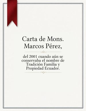 Cartas De Autoridades Eclesiásticas A La Tfp