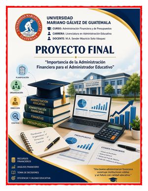 “Importancia de la Administración Financiera para el Administrador Educativo”