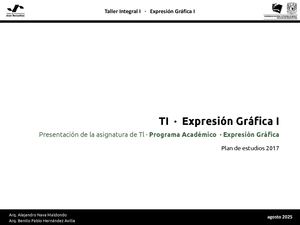 Ta In Expre Gra 000aa Expresión Grafica I Presentación Del Curso