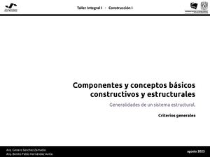 Ta In Cons 003a Construccion I Componentes Y Criterios Basicos Constructivos Estructurales