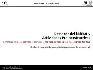 Ta In Cons 004a Construccion I Actividades Preconstructivas Generalidades