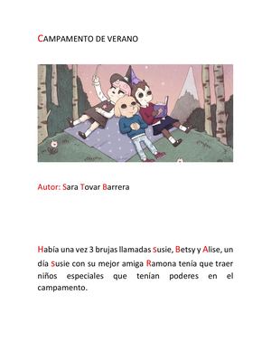 Cuento Campamento De Verano Sara Tovar Barrera 401