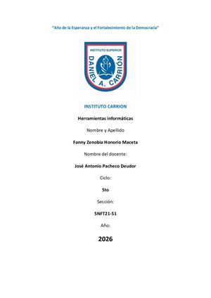 Cuaderno Digital De Herramientas Informaticas Hasta Semana 16 Fanny