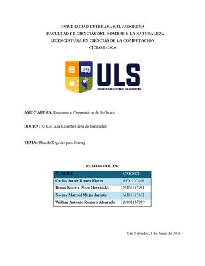 Plan Modelo De Negocio