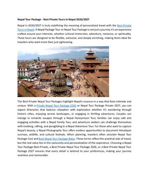Nepal Tour Package Best Private Tours In Nepal 2026^j 2027