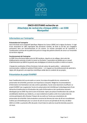 Annonce Arc Montpellier 2026