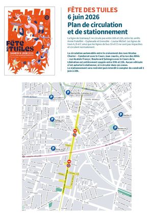 Fête des tuiles 2026 - infos circulation et stationnement