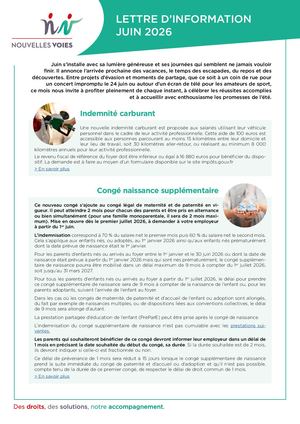 Lettre D'information Juin 2026 Association Nouvelles Voies