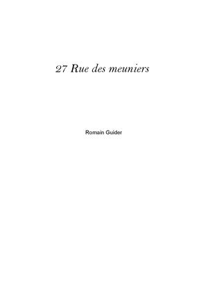 27 rue des meuniers
