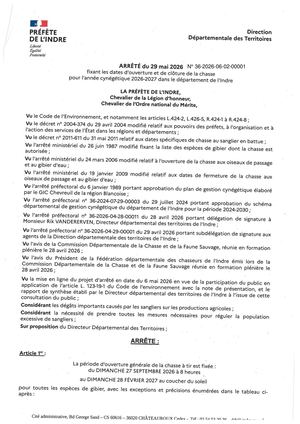 Ap Ouv Fermeture 2026 2027 Signé Et Enregistré Au Raa