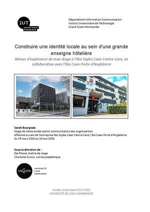 Rapport De Stage Sarah Bourgeais
