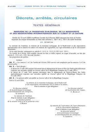 20260413 Extrait Arrete Classement Communes A Risque Incendie 35
