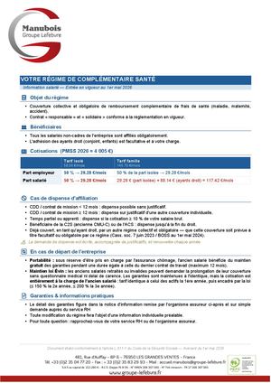 2026 05 Notice Mutuelle Non Cadres Manu Garanties + Tarifs