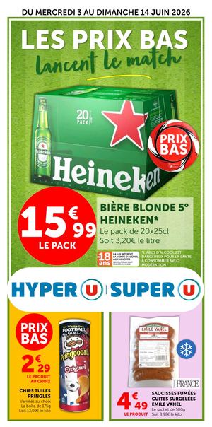Les prix bas lancent le match 3 Juin