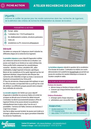 Fiche Action Atelier Recherche De Logement