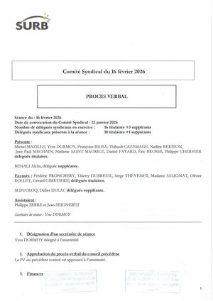 Pv 16 Février