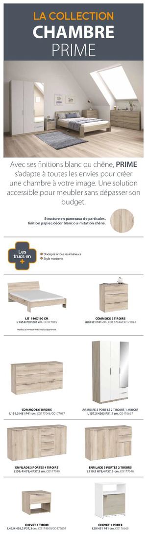 Plv Gamme 1500x400mm Audemi Chambre Prime